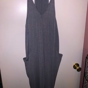 Wild Fable Grey V-Neck Jumpsuit